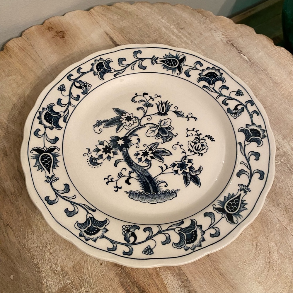 Ming Tree Blue, Double Phoenix Backstamp, Salad Plate